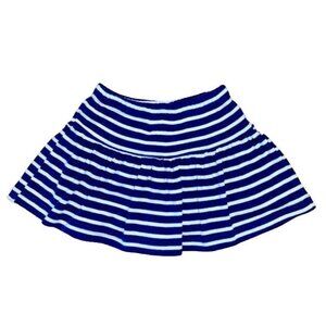 JOJO MAMAN BEBE Striped Baby Skirt Girls 6-12 Navy Blue White Skort Toddler Girl